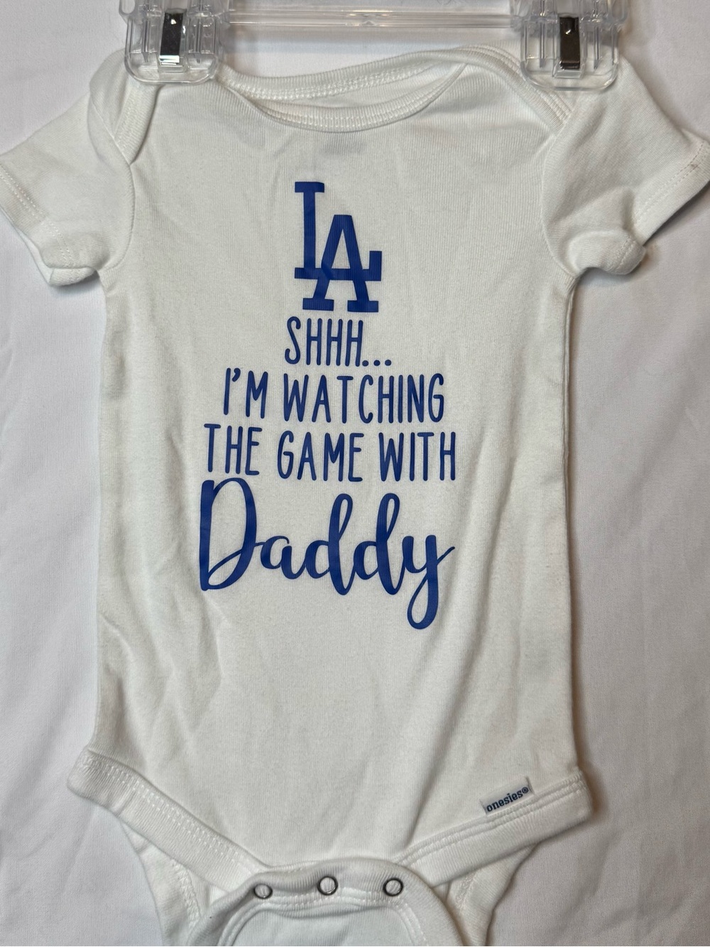 Dodgers Baseball Onesie